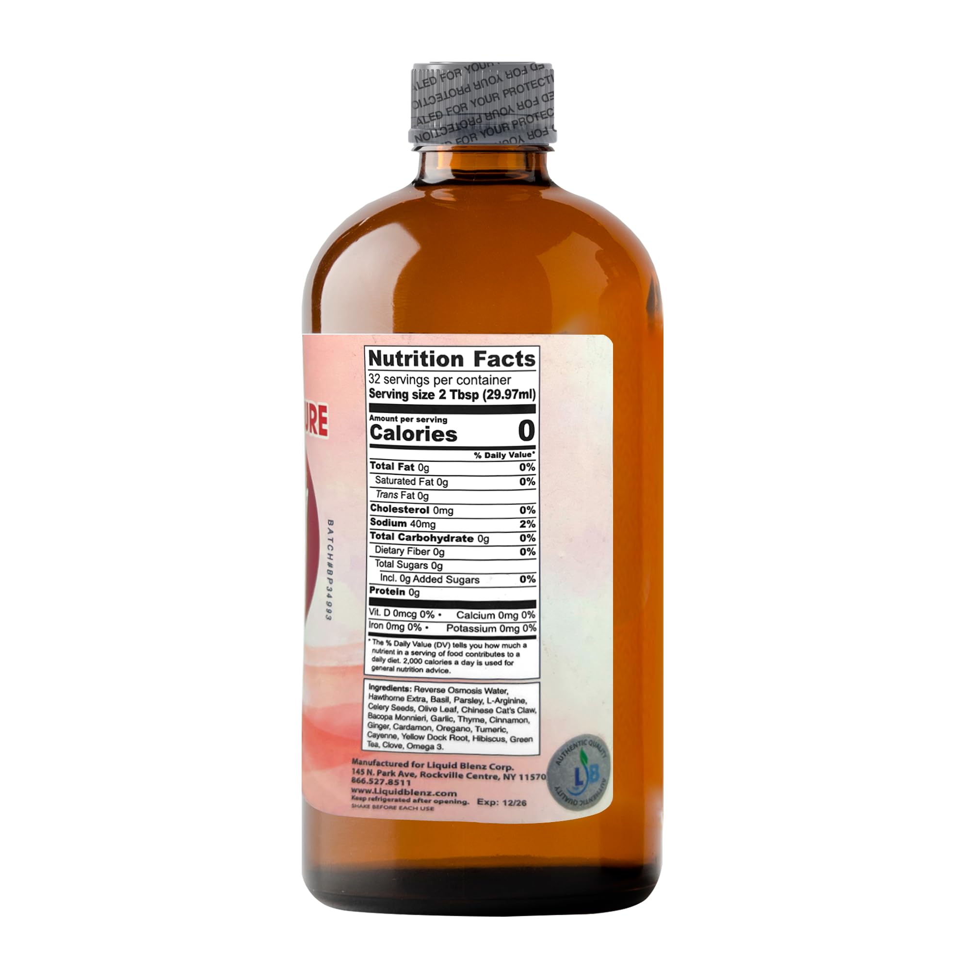 LIQUID BLENZ Blood Pressure Bully sur l'étiquette, conseils pratiques pour usage quotidien