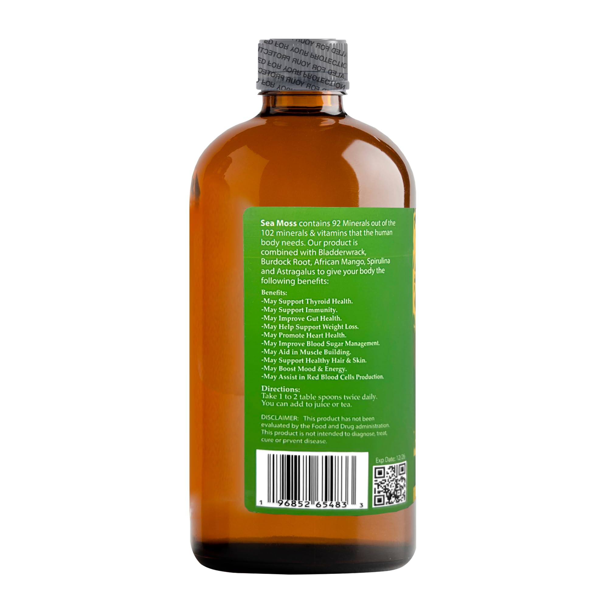 LIQUID BLENZ — étiquette herbacée sur la bouteille pour informations sur les ingrédients.