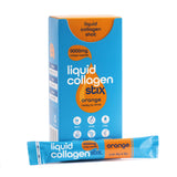 Liquid Collagen Stix – Bouteille orange, pratique pour hydrater la peau au quotidien.