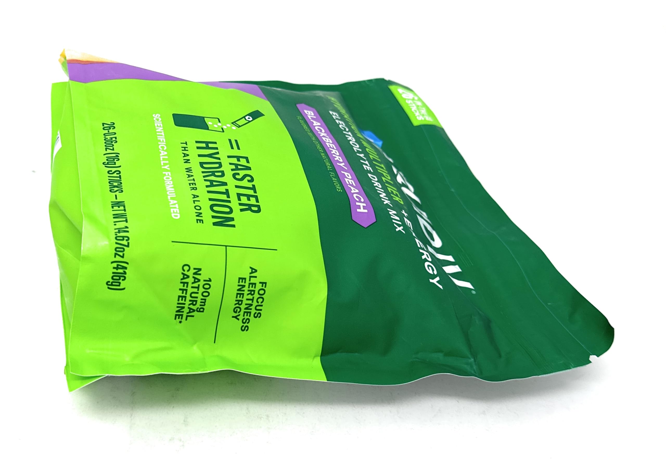 Emballage réutilisable Liquid I.V. pour transporter les sachets.
