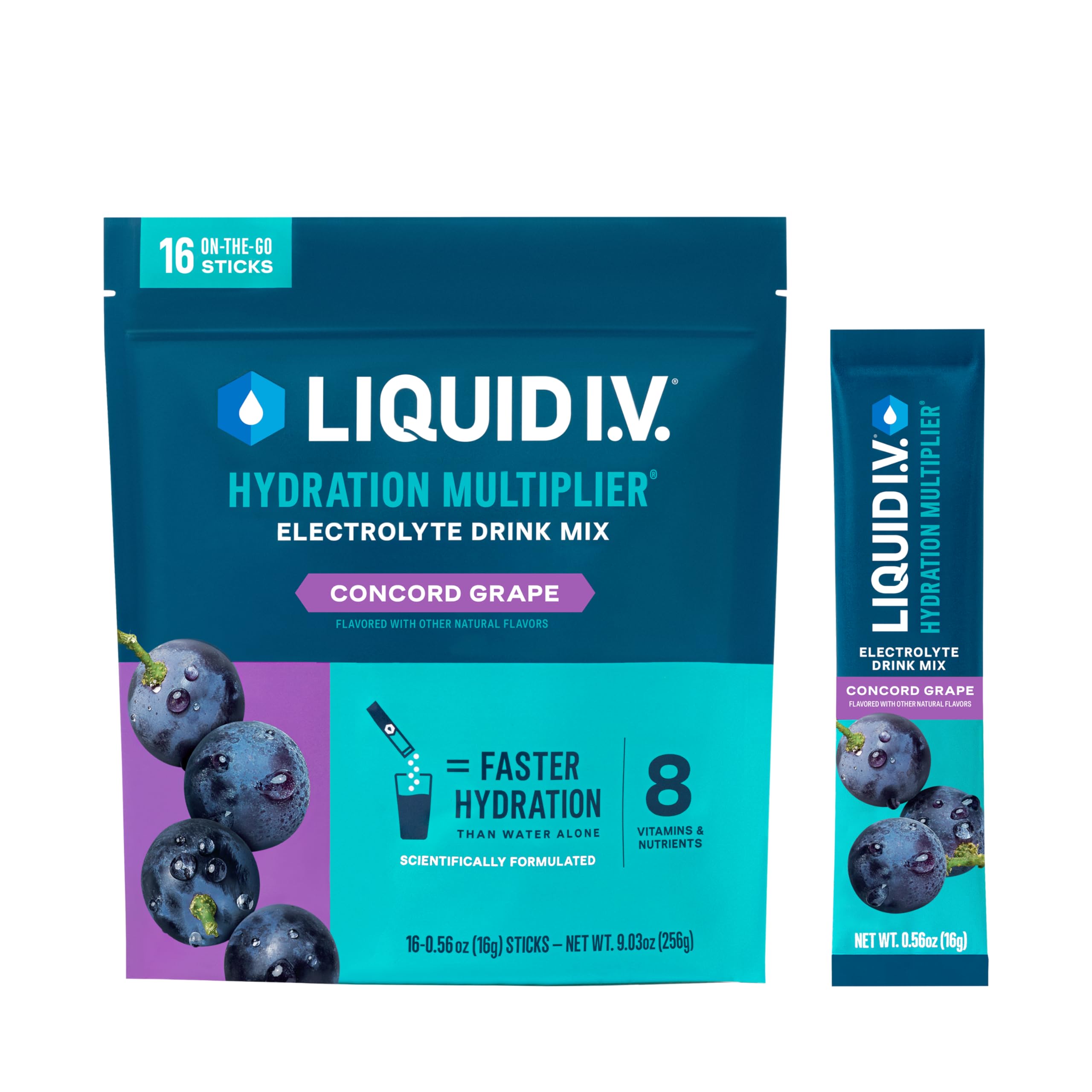 Liquid I.V. Hydration Multiplier Concord Grape – sachet individuel prêt à mélanger