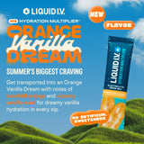Liquid I.V. Hydration Multiplier Orange Vanilla Dream, arôme fruité idéal pendant l'effort