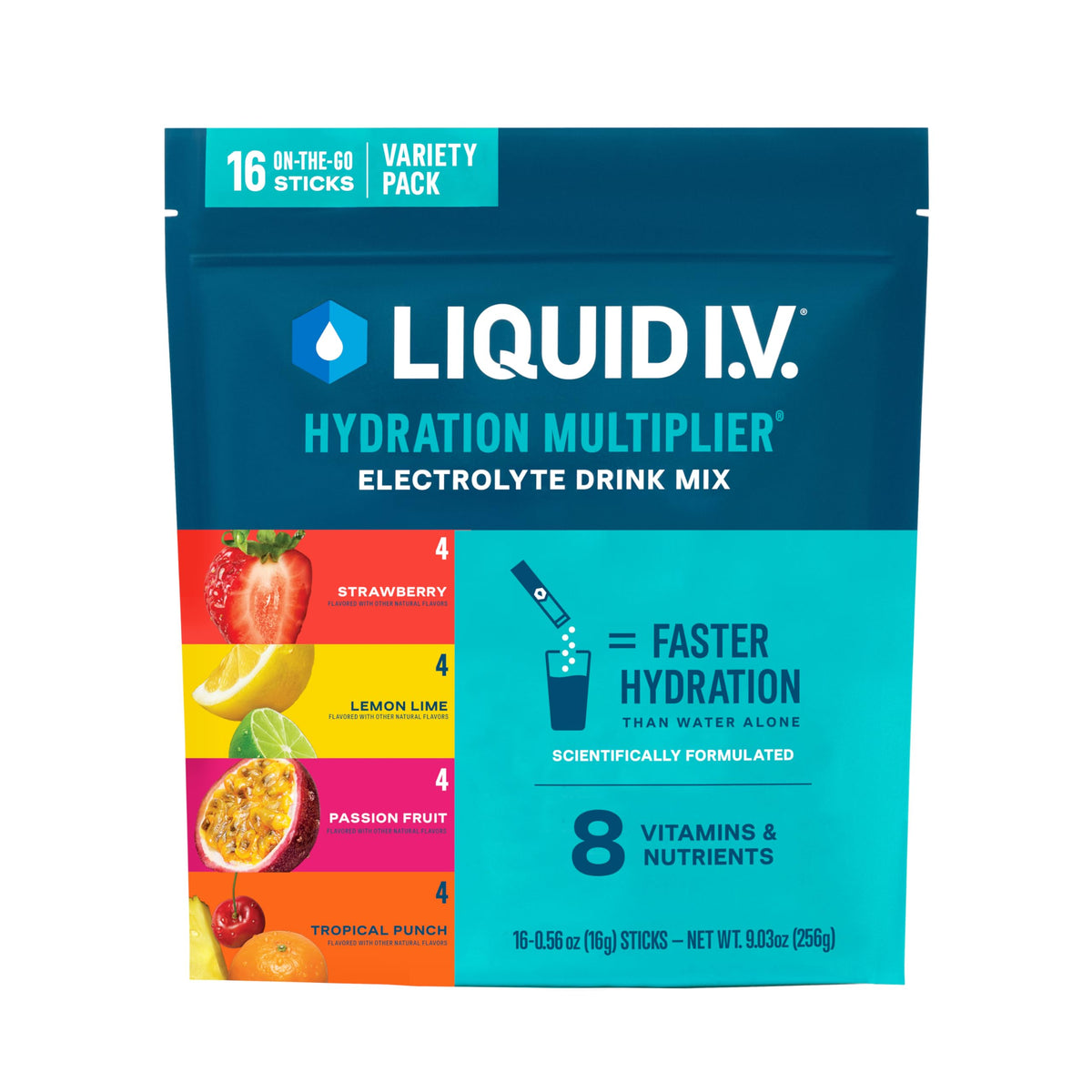 Liquid I.V. Hydration Multiplier – sachet citron-lime, hydratation rapide idéale pour l'entraînement
