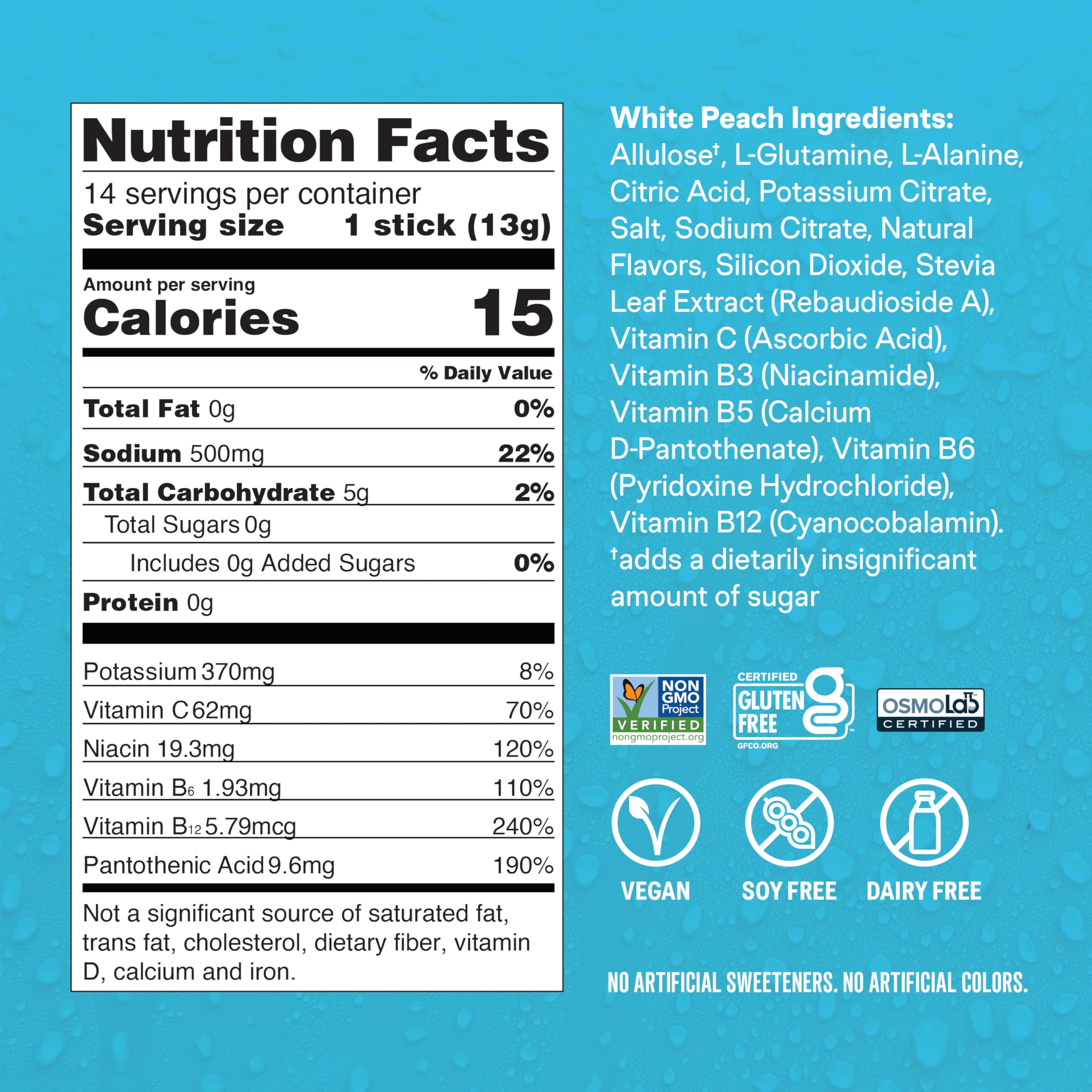 Sachets Liquid I.V hydratation pêche blanche – dégustation légère et hydratation efficace en déplacement