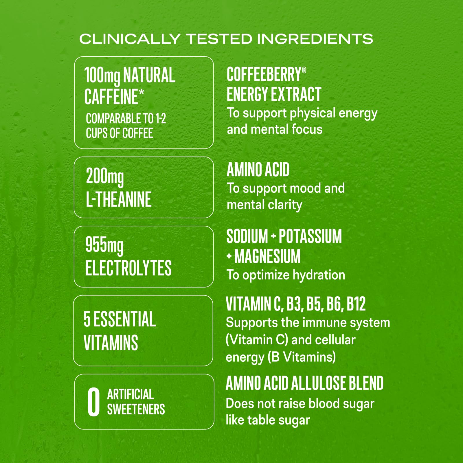 Liquid I.V. Hydration Multiplier sans sucre grenade préparation-verre: énergie douce lors de l'effort