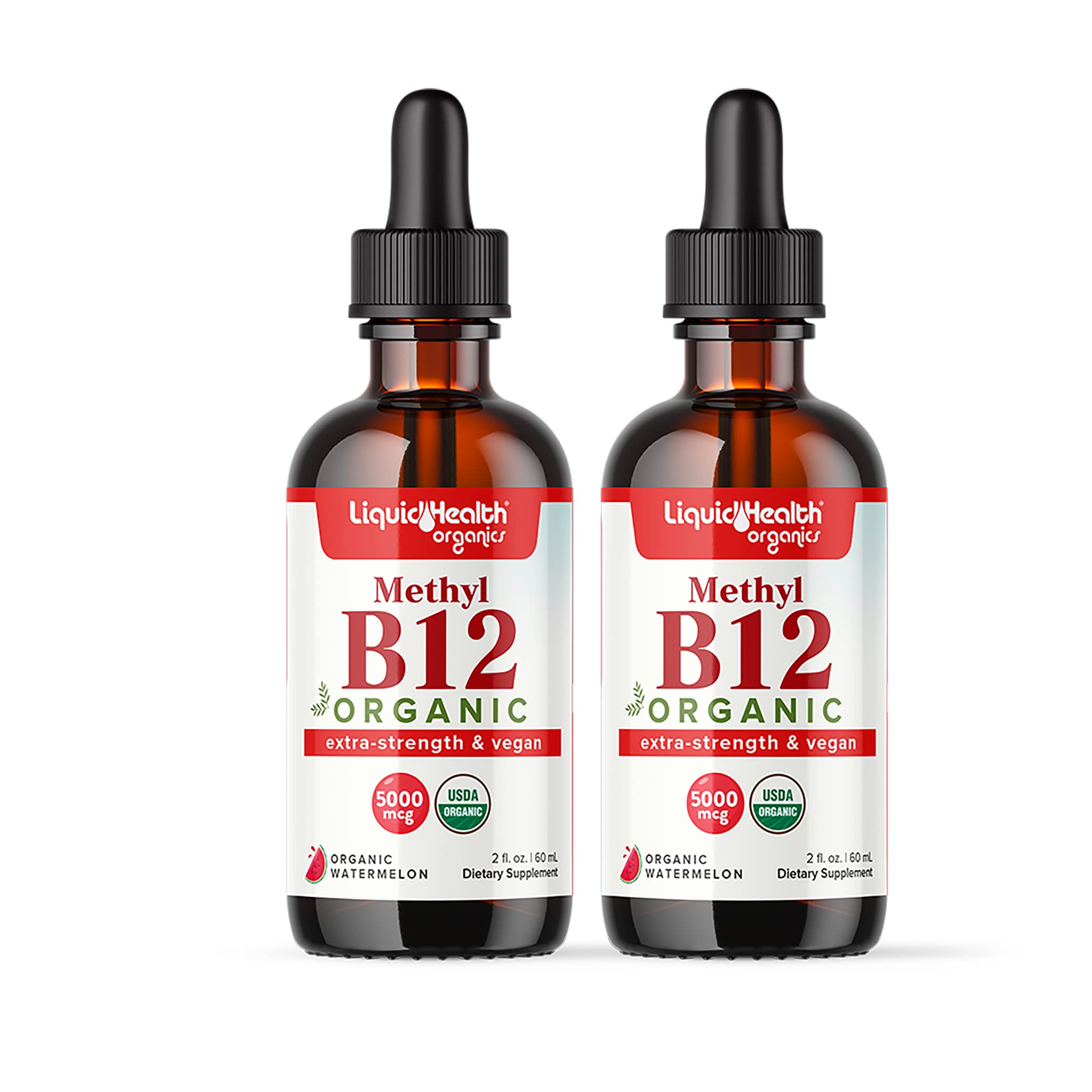 Gouttes LIQUIDHEALTH B12 méthylée en bouteille, énergie potentielle et absorption rapide.