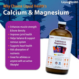 LIQUIDHEALTH Calcium et Magnésium : saveur orange juteuse et vanille agréable à boire