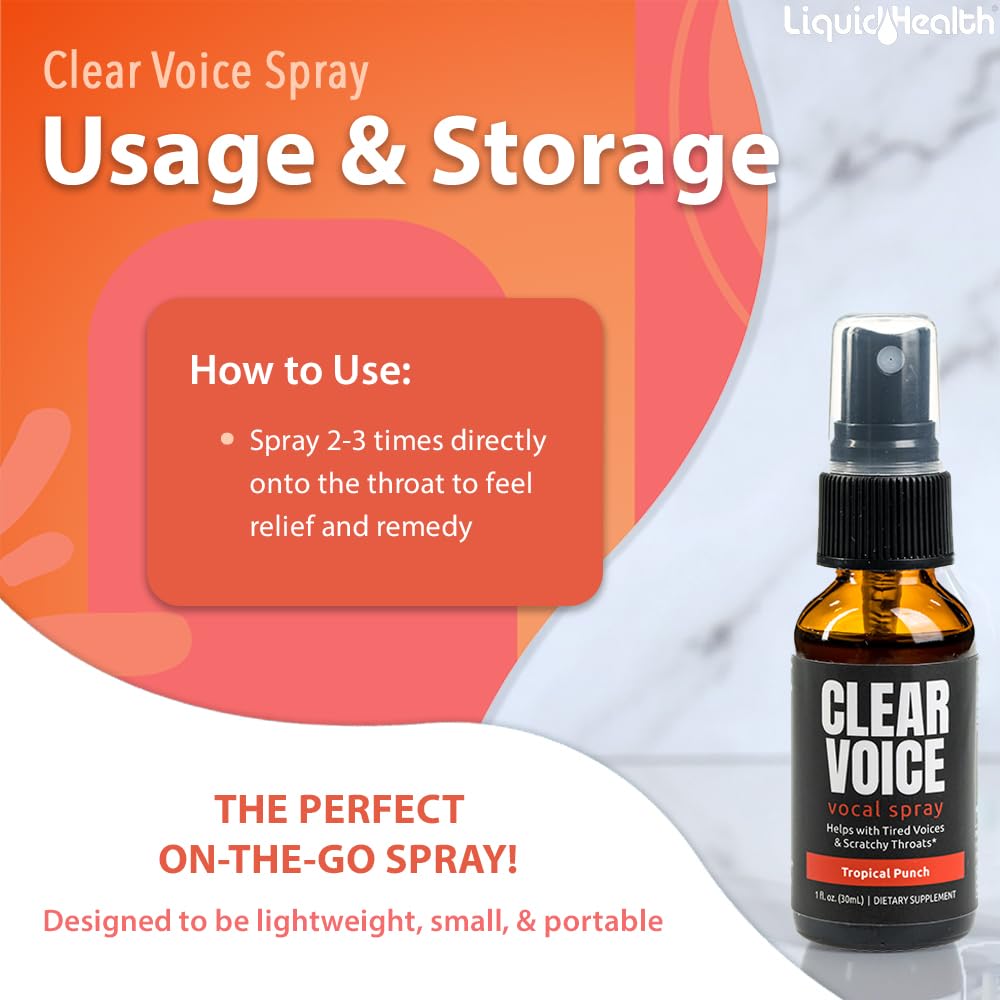 Clear Voice – apaisement immédiat de la gorge pendant les répétitions et performances.