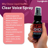 LIQUIDHEALTH Clear Voice: emballage américain, produit fabriqué aux États‑Unis