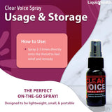 LIQUIDHEALTH Clear Voice: mode d’emploi simple pour vaporiser avant ou après chanter