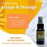 LIQUIDHEALTH Clear Voice pack de 3 pratique pour répétitions et tournées