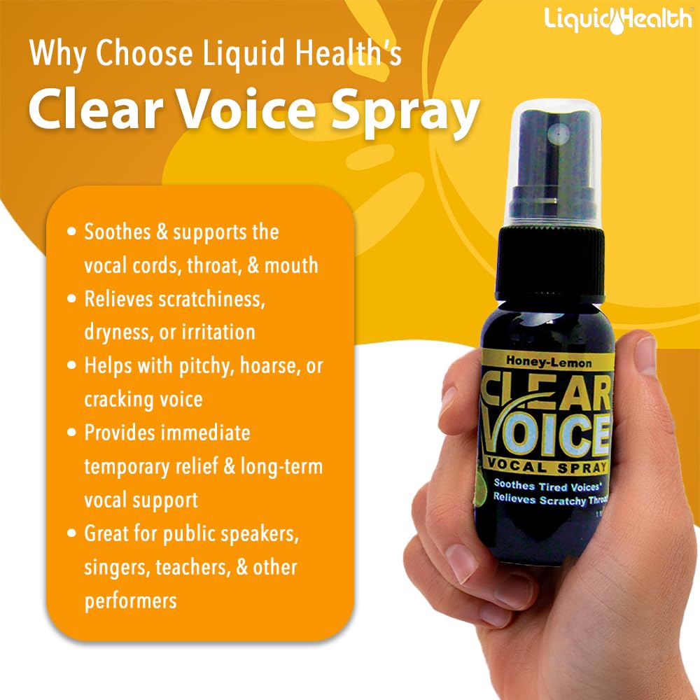 LIQUIDHEALTH Clear Voice scène chanteur pour confort vocal en répétitions
