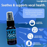 LIQUIDHEALTH Clear Voice: application-gorge pour calmer l'irritation avant de chanter.