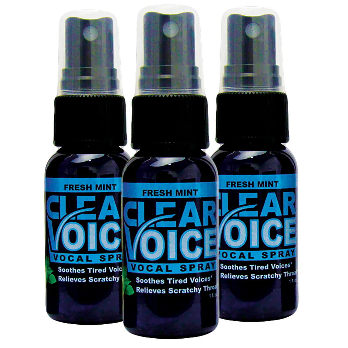 LIQUIDHEALTH Clear Voice: spray-bouteille menthe fraîche pour une hydratation rapide de la gorge.