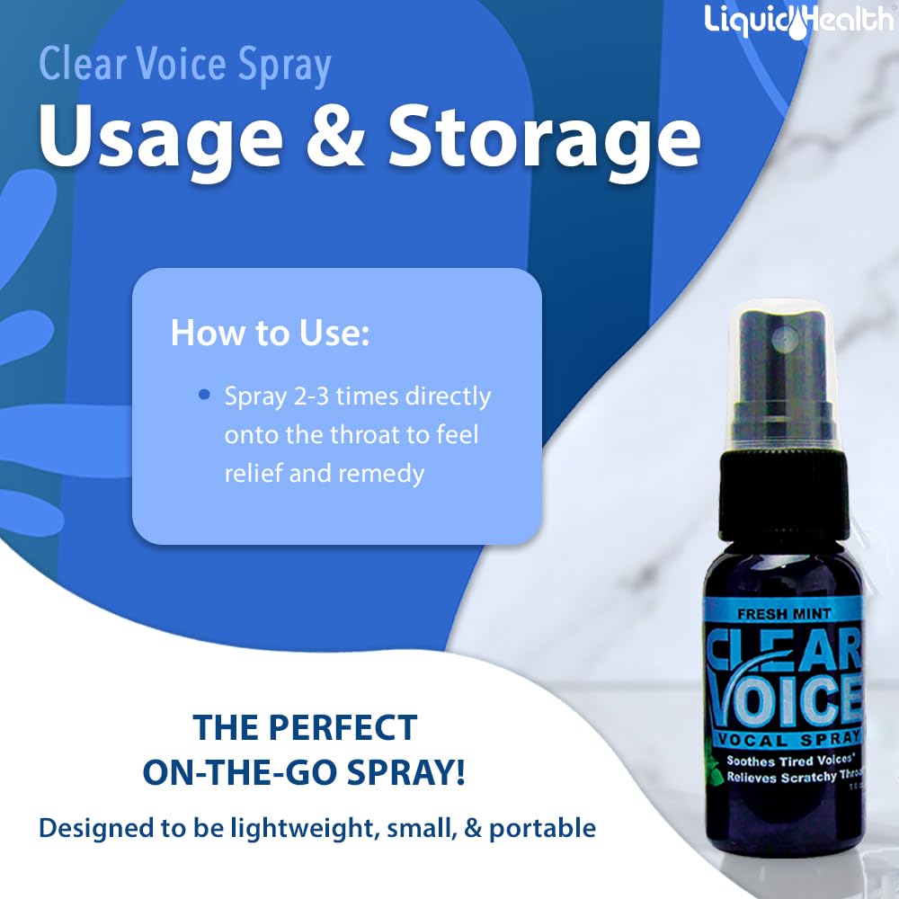 LIQUIDHEALTH Clear Voice: performances-en-direct pour soutenir la voix sur scène.