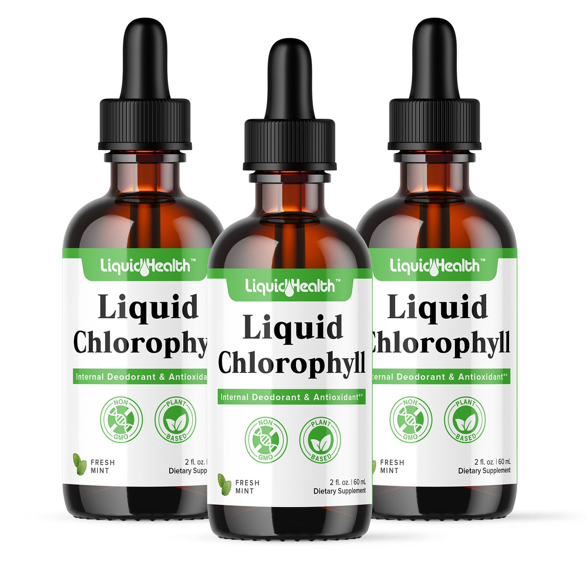 LIQUIDHEALTH Gouttes Chlorophylle – flacon pour haleine fraîche et détox intérieur