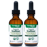 Gouttes LIQUIDHEALTH d'iode nascent dans une bouteille, énergie et métabolisme potentiels.