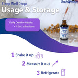 LIQUIDHEALTH Sleep Well: formule naturelle et absorption rapide.