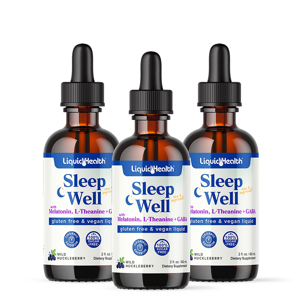 LIQUIDHEALTH Sleep Well: bouteille de gouttes et endormissement naturel.