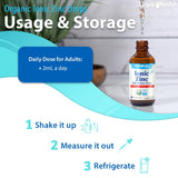 LIQUIDHEALTH Zinc ionique – étiquette informative et sans allergènes.