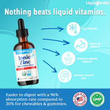 LIQUIDHEALTH Zinc ionique – gouttes, absorption rapide au quotidien.