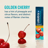 Liquid I.V. Golden Cherry – verre d'eau de 16 onces, mélange facile.