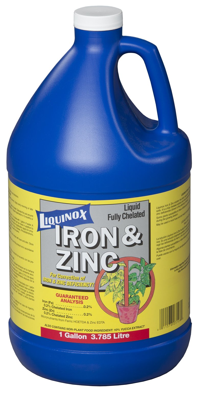 Liquinox 3128 fer zinc, flacon, corrige chlorose foliaire et soutient l'apport nutritif