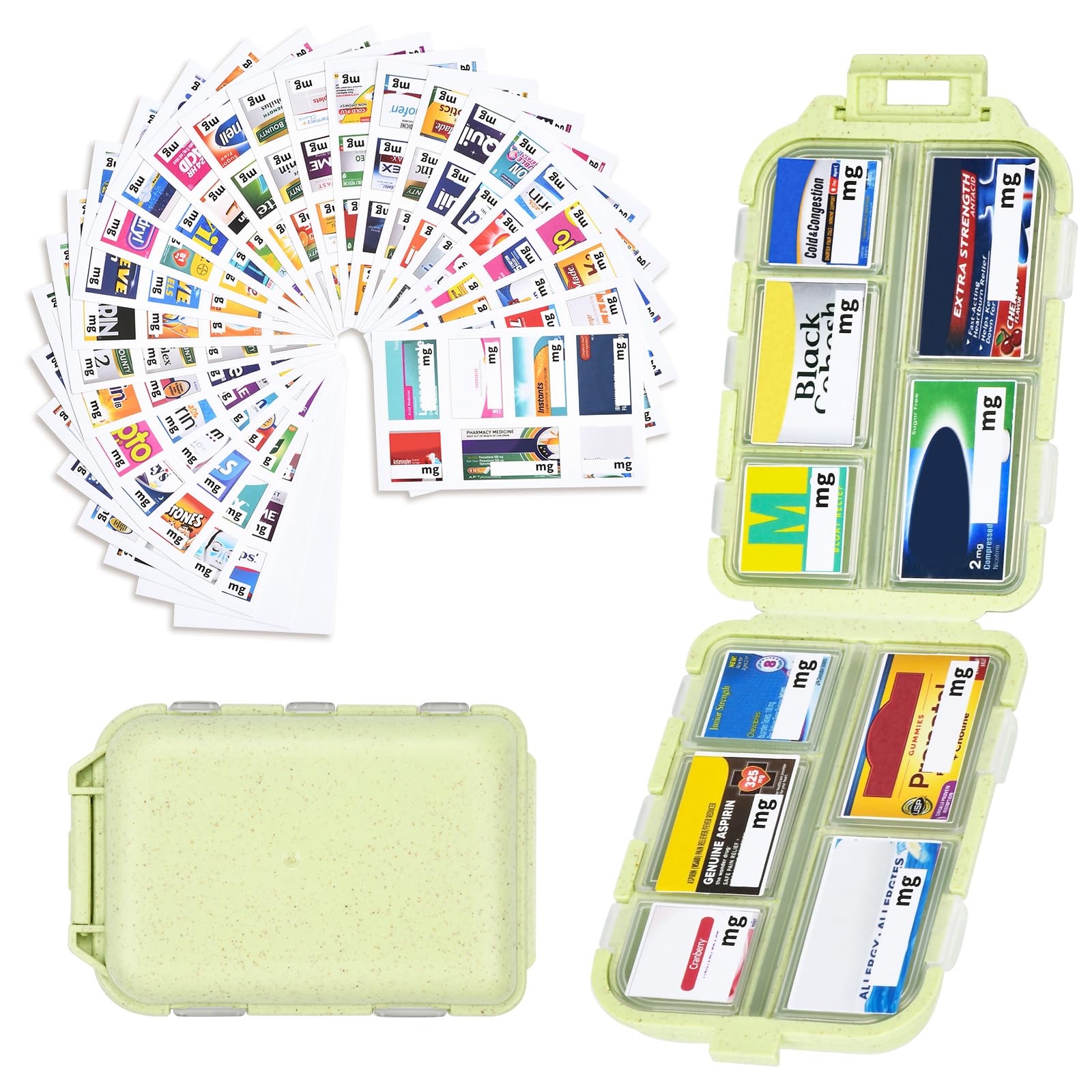 LiRainhan organisateur-pilules-voyage 10 compartiments, pratique pour rester organisé en déplacement.