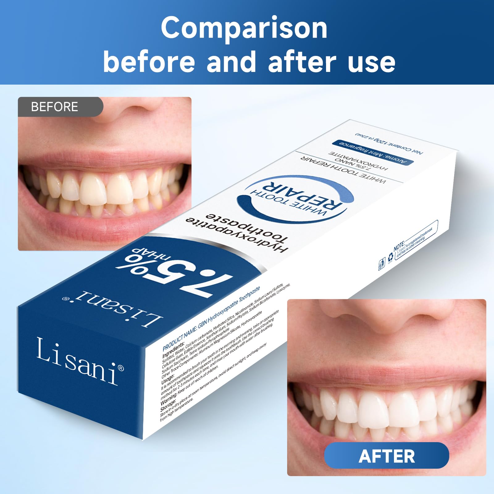 Lisani dentifrice hydroxyapatite : emballage recyclable et respectueux de l’environnement