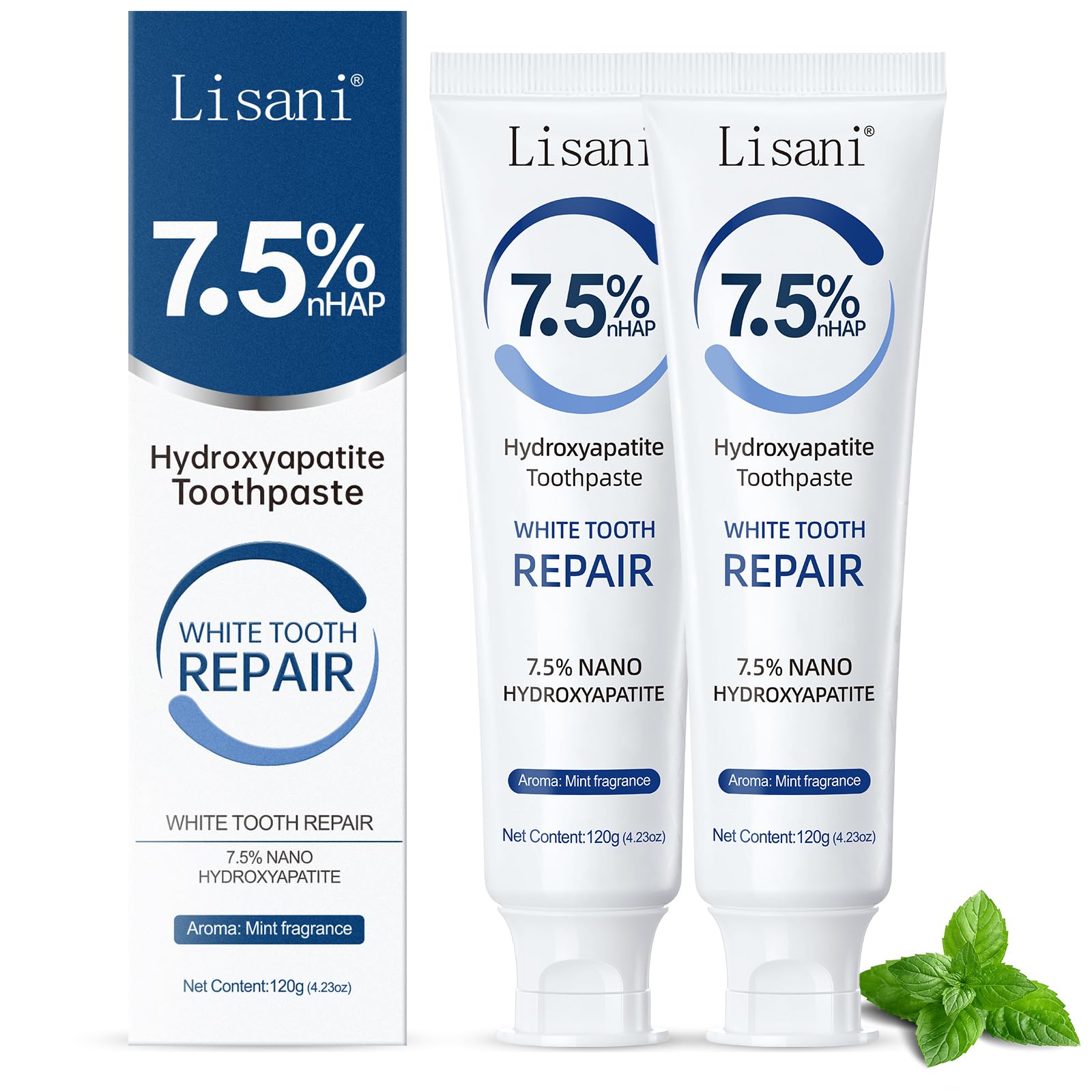 Lisani dentifrice hydroxyapatite : reminéralisation de l’émail et pack 2 pièces