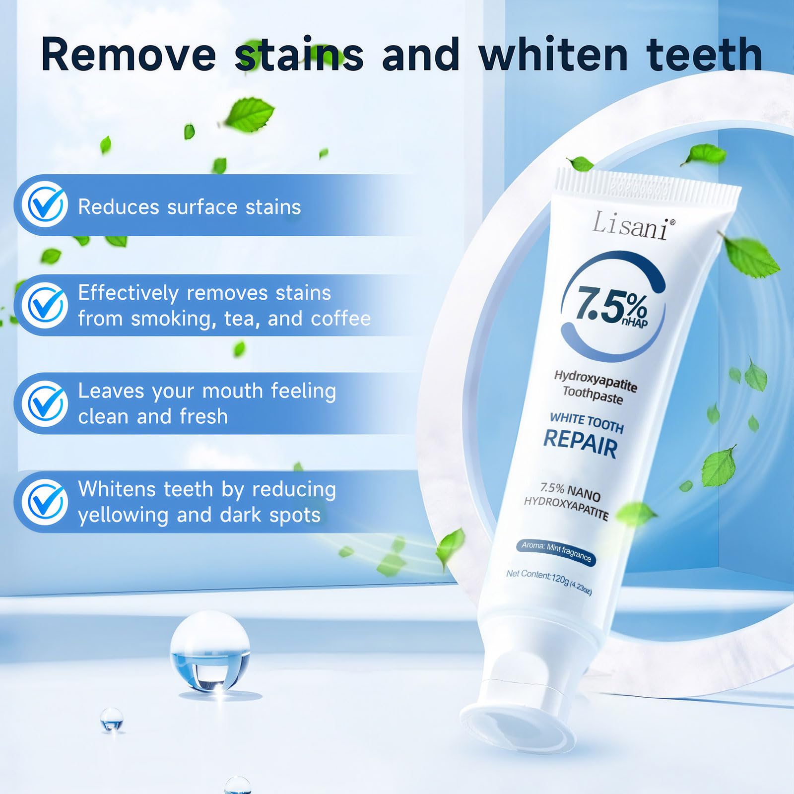 Lisani dentifrice hydroxyapatite : réduction de la sensibilité au quotidien