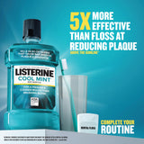 Listerine Cool Mint – Étiquette ADA, hygiène dentaire fiable.