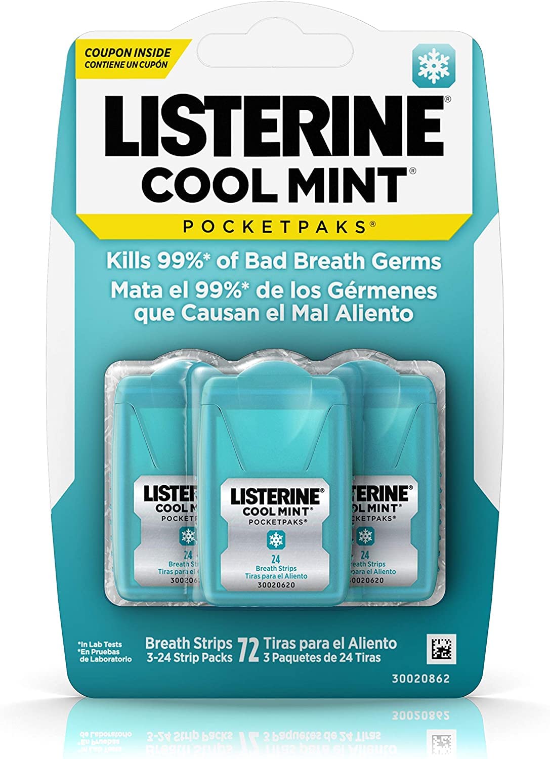Listerine Pocketpaks Menthe Fraiche expérience rafraîchissante lors déplacements