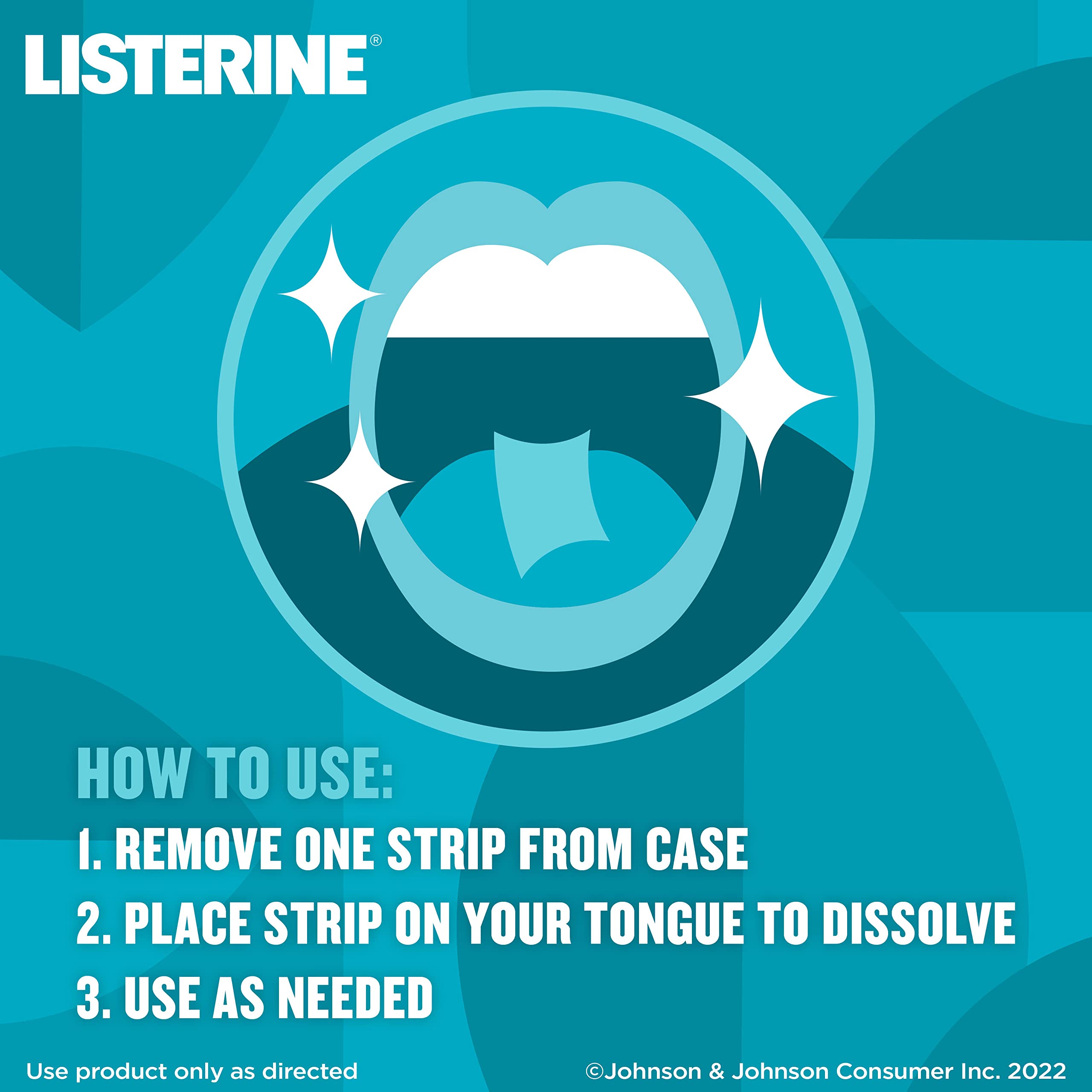 Goût menthe fraîche avec Listerine PocketPaks pour une bouche rafraîchie.