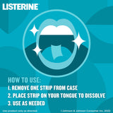 Goût menthe fraîche avec Listerine PocketPaks pour une bouche rafraîchie.