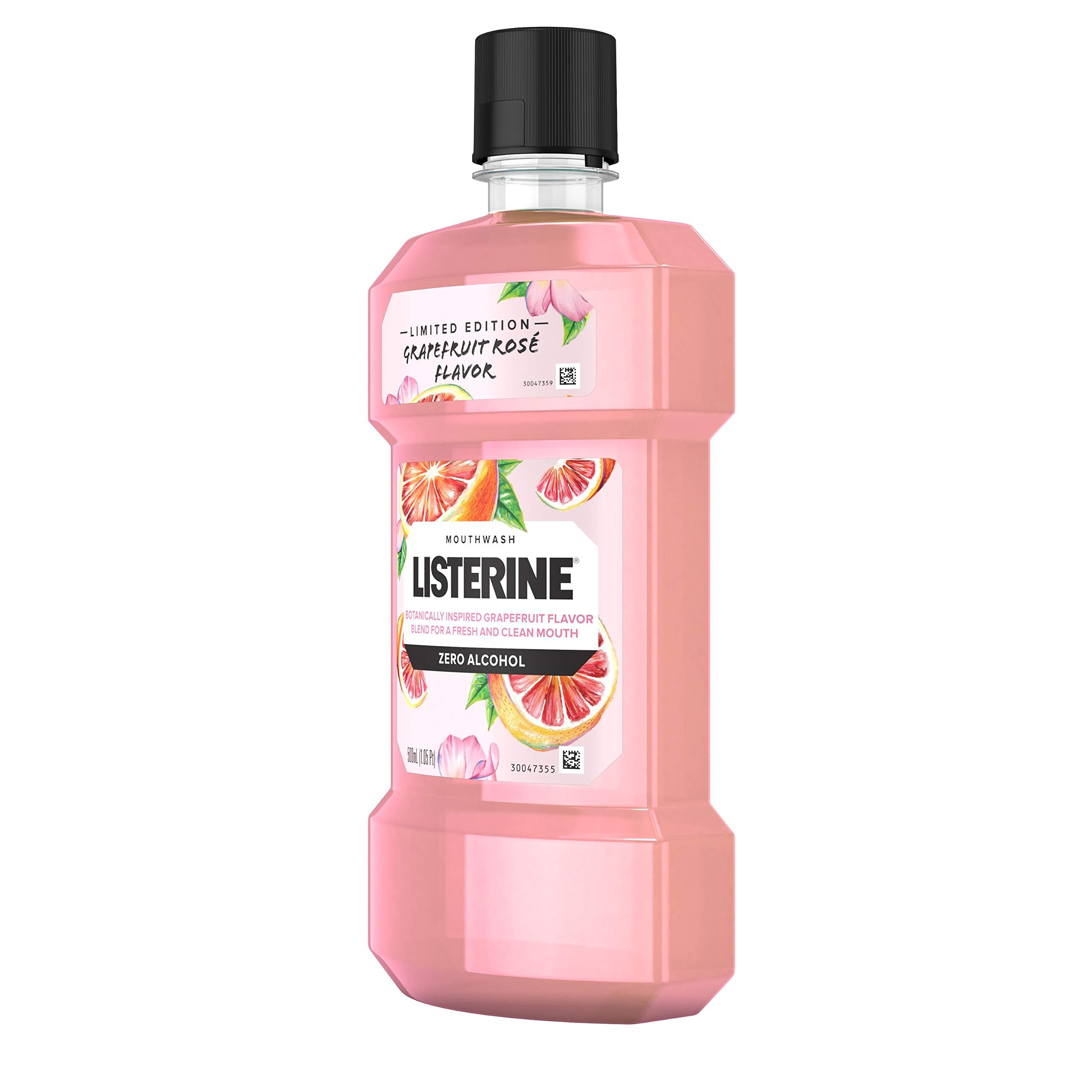 Arôme pamplemousse-rose, expérience rafraîchissante sans alcool pour votre routine bucco-dentaire.