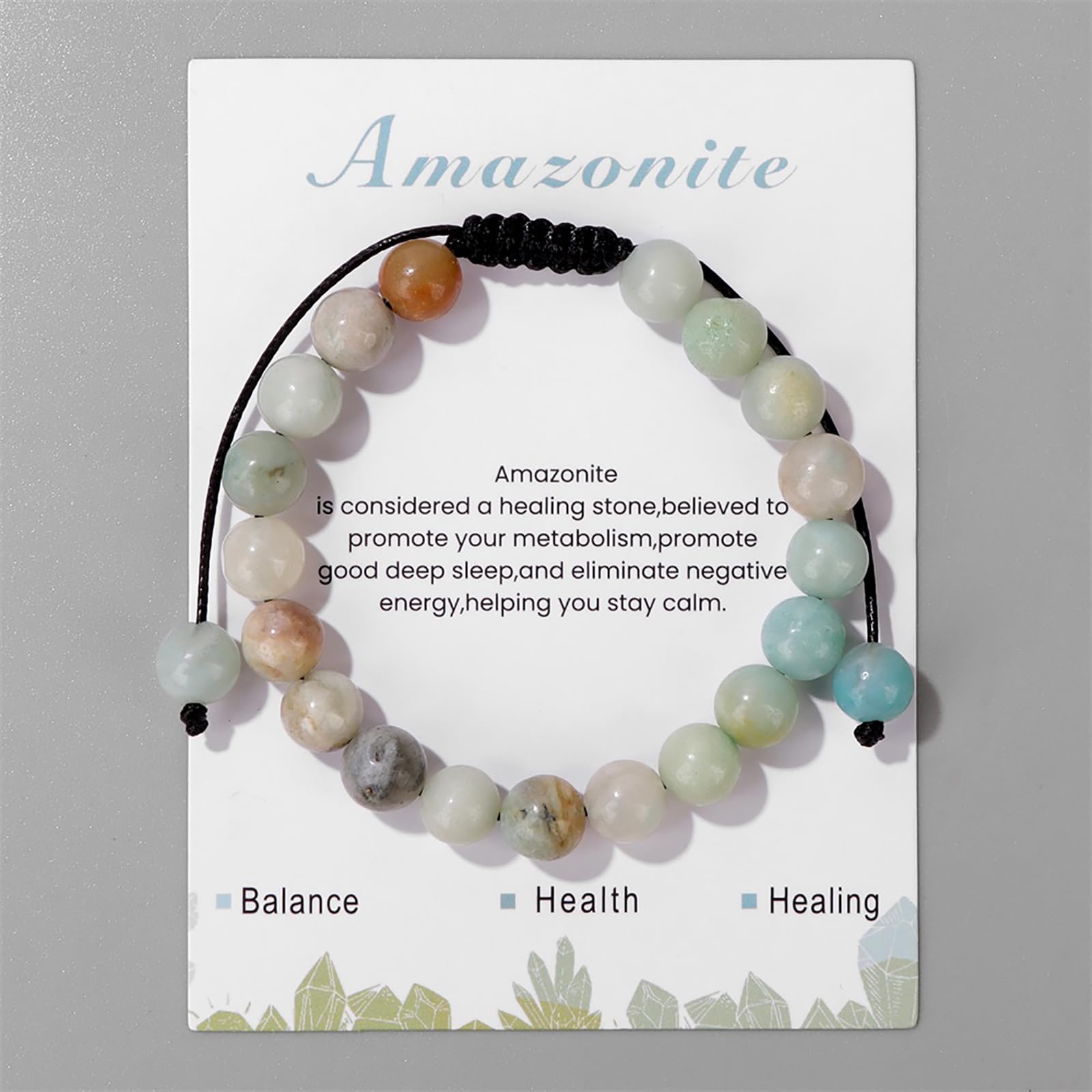 Perles amazonite Lit Wall, teinte naturelle variée et cadeau idéal pour elle.
