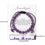 Lit Wall Améthyste Bracelet 8mm – détail des perles et couleur pourpre