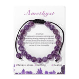 Lit Wall Améthyste Bracelet 8mm – gros plan sur perles violettes, élégance naturelle