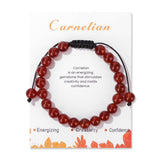 Lit Wall bracelet cornaline 8mm — énergie et motivation au quotidien.