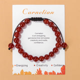 Bracelet 8mm en cornaline Lit Wall — confort et style polyvalent.