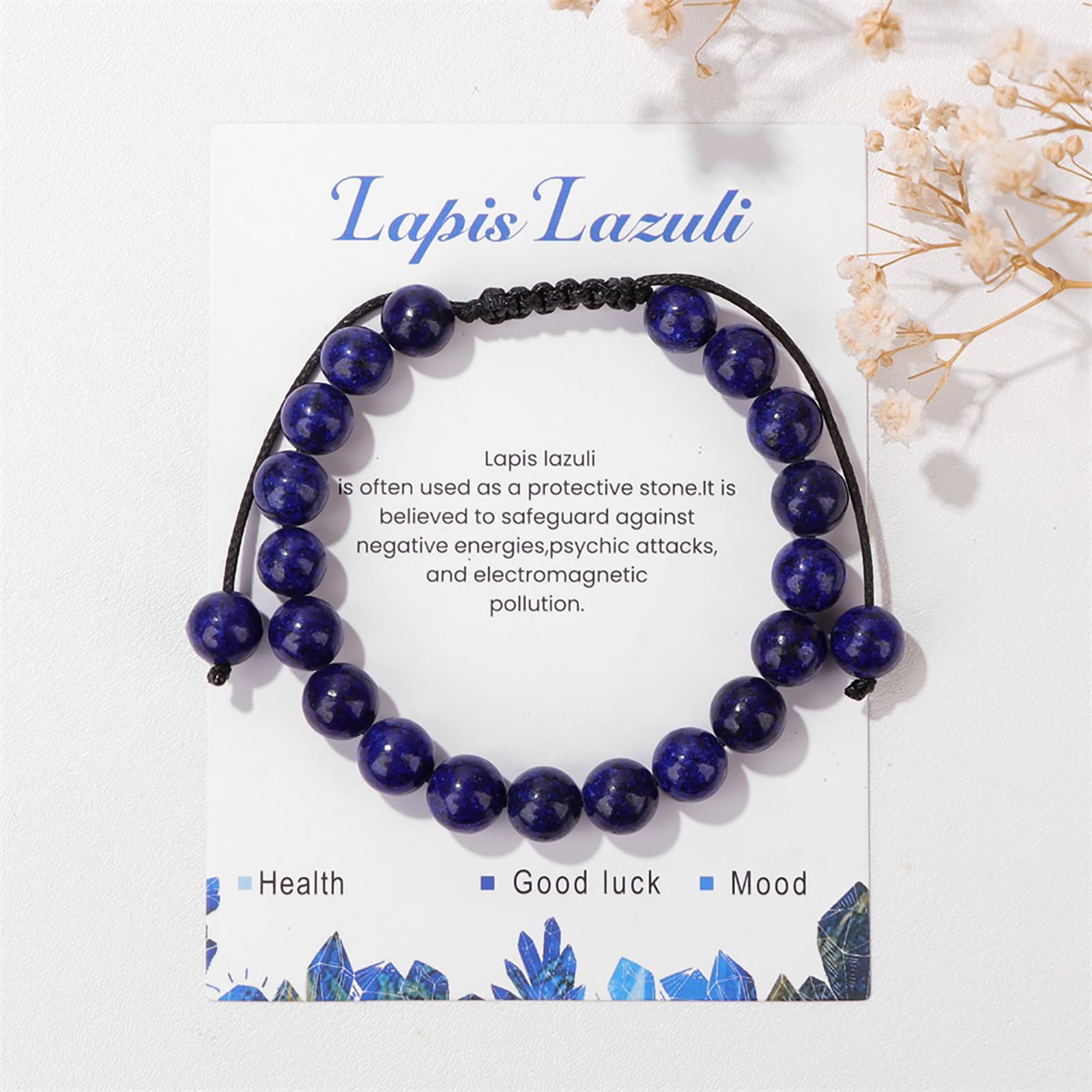 Lit Wall bracelet fait main, cordon tissé assure confort et ajustement.