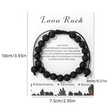 Lit Wall bracelet perles-lave-rouge-8mm, texture naturelle et confort sur la peau.