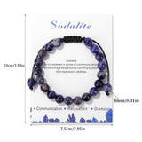 Lit Wall bracelet perles sodalite bleues vives, accent moderne et énergie positive
