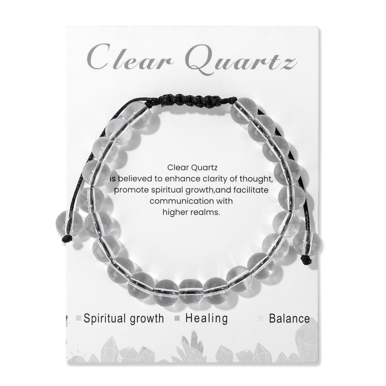 Bracelet Lit Wall quartz clair 8mm, élégant et polyvalent pour toutes les tenues.