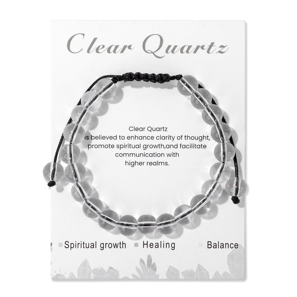Bracelet Lit Wall quartz clair 8mm, élégant et polyvalent pour toutes les tenues.