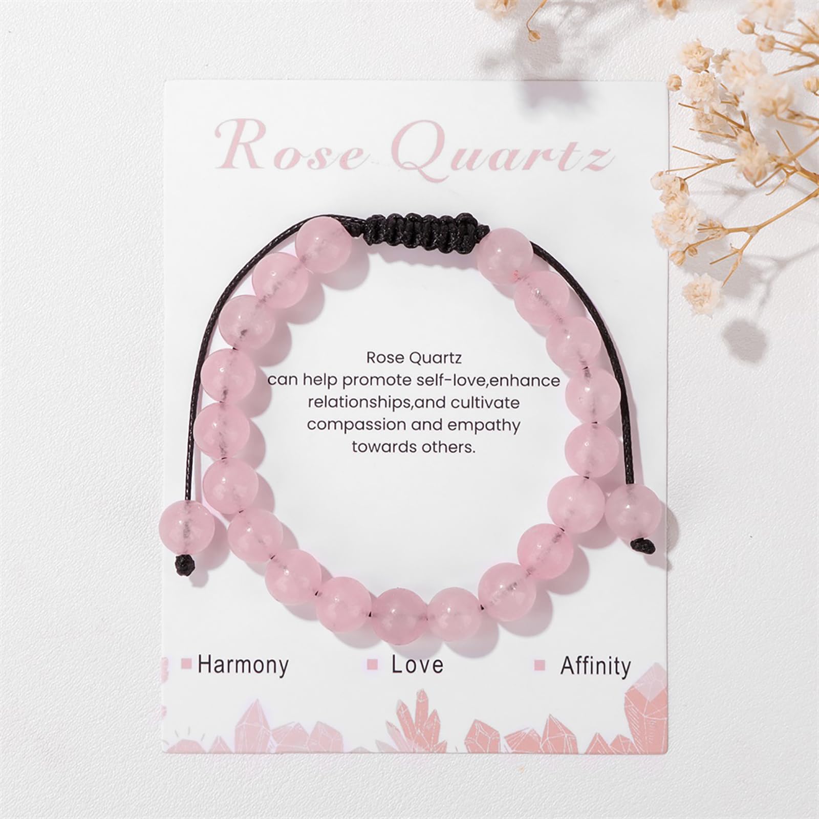 Lit Wall quartz rose naturel offrant énergie douce et harmonie quotidienne.