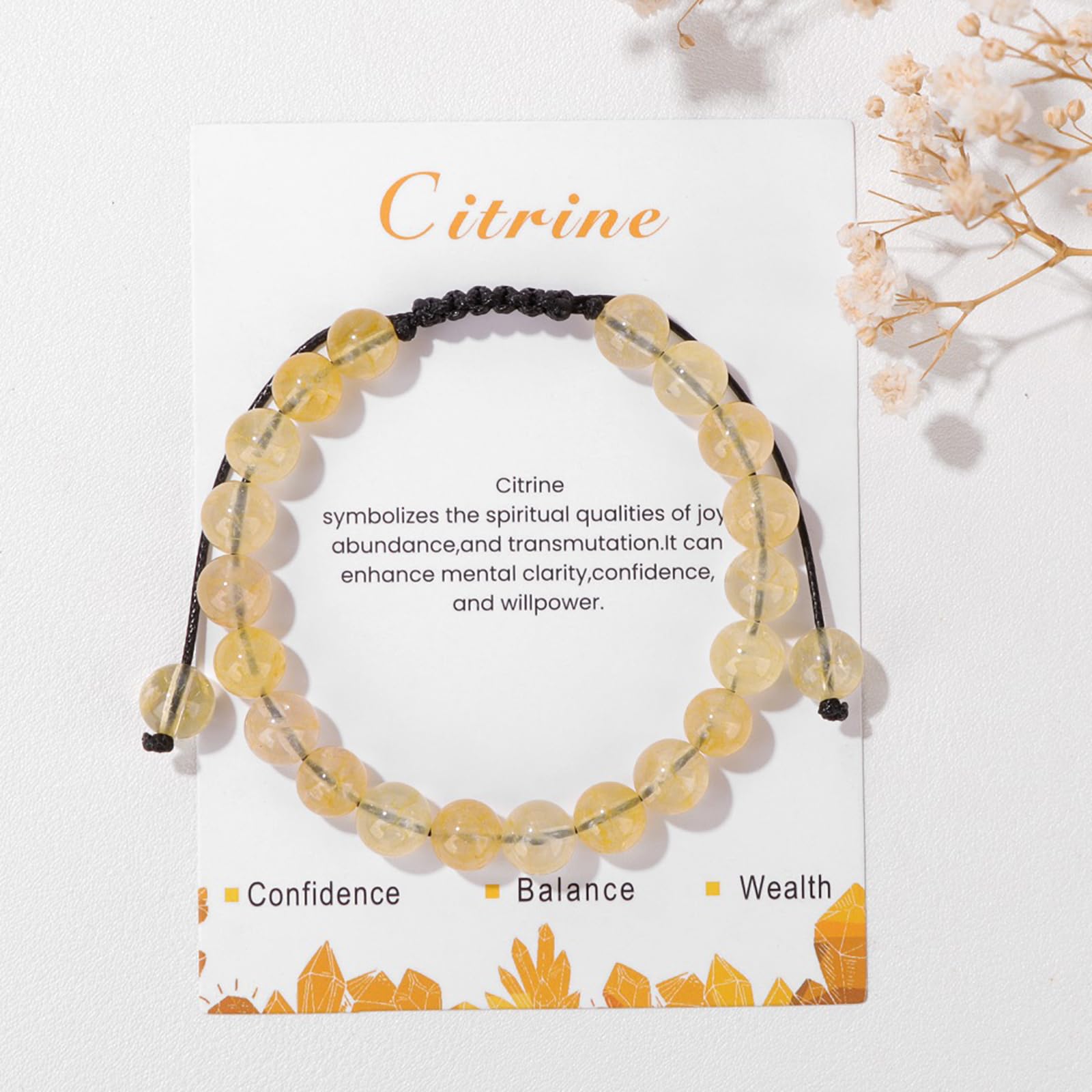 Cadeau parfait: bracelet citrine Lit Wall pour une occasion spéciale.