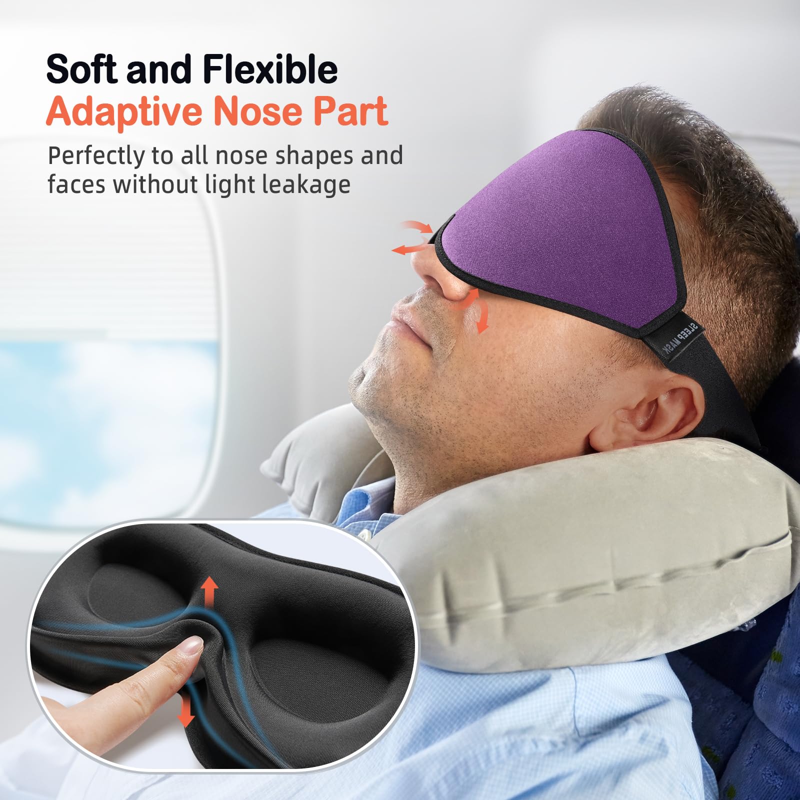LitBear masque pont nasal 22mm adaptatif assure un ajustement confortable