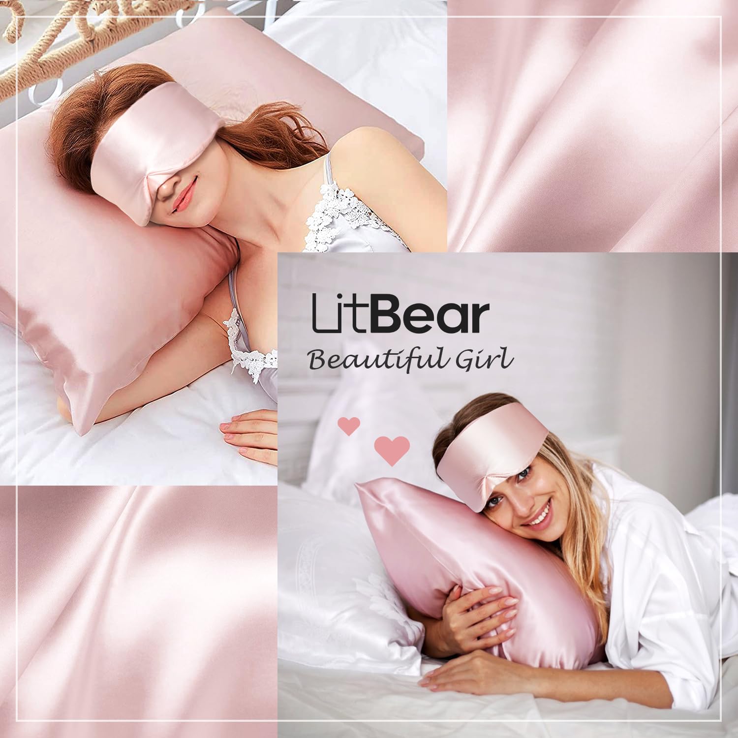 LitBear masque soie 22 momme pochette cadeau élégante.